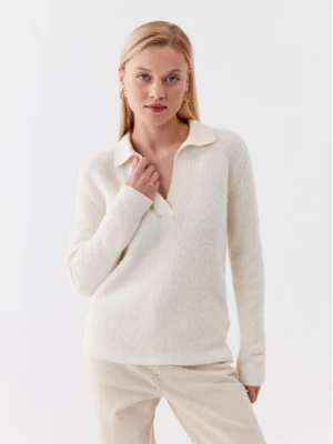 Calvin Klein Sweter K20K205837 Écru Regular Fit