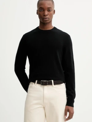 Calvin Klein sweter kaszmirowy męski kolor czarny lekki LV040EM344