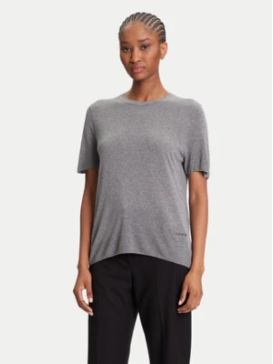 Calvin Klein Sweter LV044A307G Szary Regular Fit