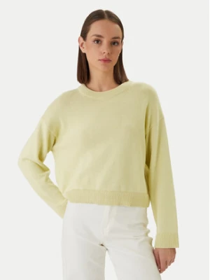 Calvin Klein Sweter LV047D305G Żółty Relaxed Fit