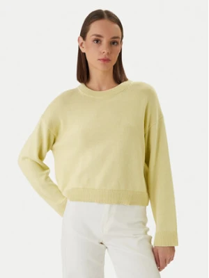 Calvin Klein Sweter LV047D305G Żółty Relaxed Fit