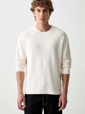 Calvin Klein sweter męski bawełniany beżowy