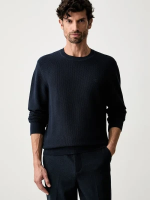 Calvin Klein sweter męski bawełniany granatowy