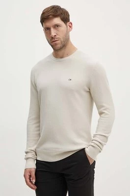 Calvin Klein sweter męski kolor beżowy lekki K10K113031