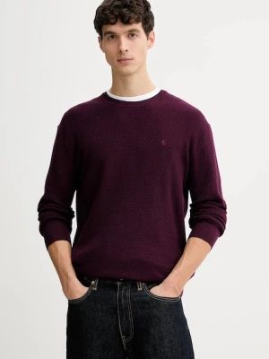 Calvin Klein sweter męski kolor bordowy lekki LV04LB327G
