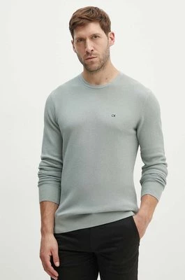 Calvin Klein sweter męski kolor zielony lekki K10K113031
