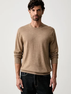 Calvin Klein sweter męski wełniany brązowy