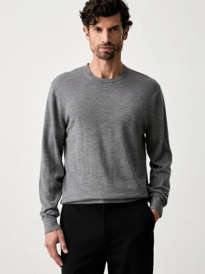 Calvin Klein sweter męski wełniany szary