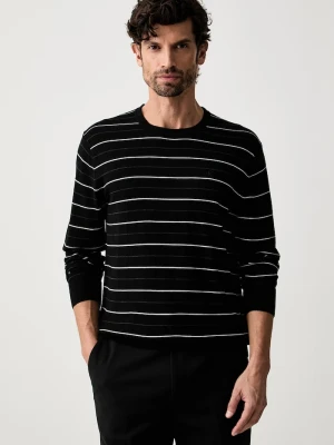 Calvin Klein sweter męski z wełny merino czarny