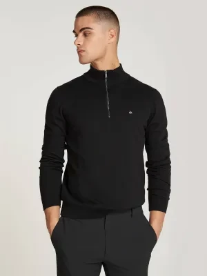 Calvin Klein Sweter | Slim Fit | z dodatkiem jedwabiu