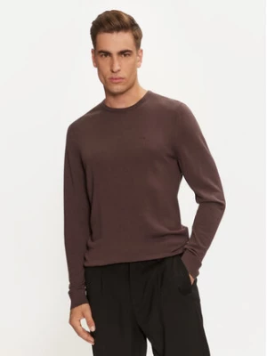 Calvin Klein Sweter Superior K10K109474 Brązowy Regular Fit