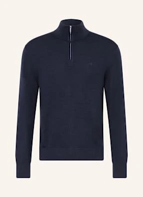 Calvin Klein Sweter Typu Troyer blau