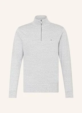 Calvin Klein Sweter Typu Troyer grau