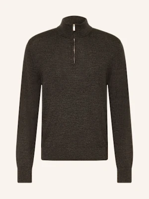 Calvin Klein Sweter Typu Troyer grau