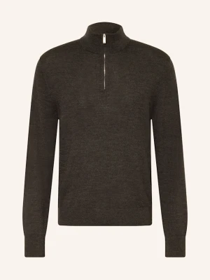 Calvin Klein Sweter Typu Troyer grau CZIEMNOSZARY