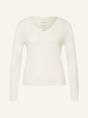 Calvin Klein Sweter weiss KREMOWY