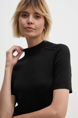 Calvin Klein sweter wełniany damski kolor czarny lekki K20K207206