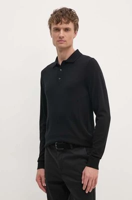 Calvin Klein sweter wełniany męski kolor czarny lekki K10K113418