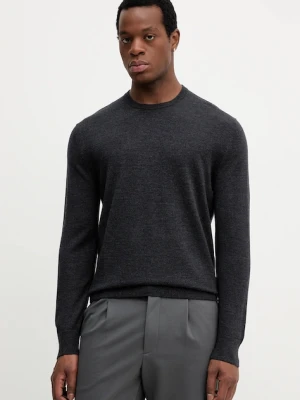 Calvin Klein sweter wełniany męski kolor szary lekki LV04LB305G