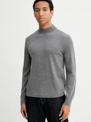 Calvin Klein sweter wełniany męski kolor szary lekki LV04LE309G