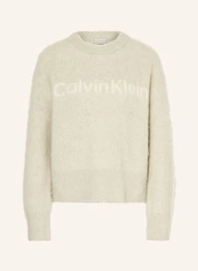 Calvin Klein Sweter Z Dodatkiem Alpaki beige