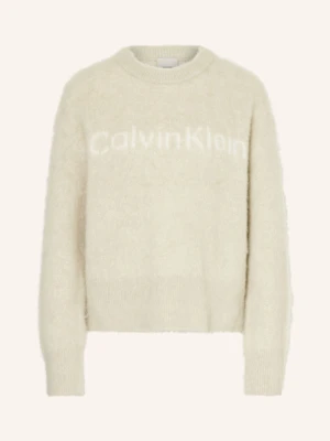 Calvin Klein Sweter Z Dodatkiem Alpaki beige