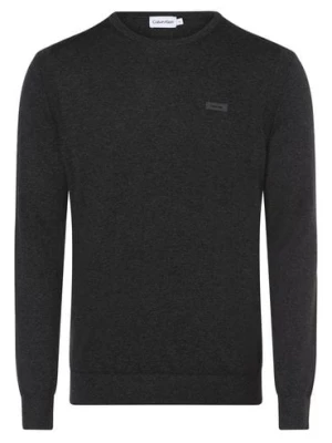 Calvin Klein Sweter z dodatkiem jedwabiu Mężczyźni Bawełna szary marmurkowy,