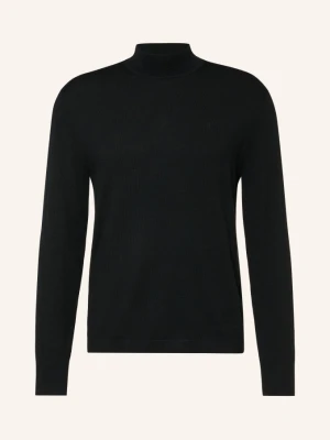 Calvin Klein Sweter Z Wełny Merynosowej schwarz CZARNY