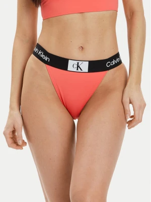Calvin Klein Swimwear Dół od bikini KW0KW02351 Koralowy
