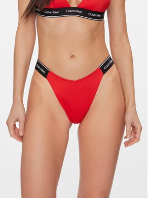 Calvin Klein Swimwear Dół od bikini KW0KW02430 Czerwony