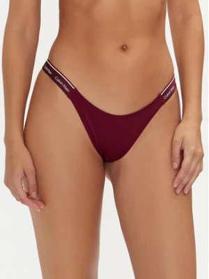 Calvin Klein Swimwear Dół od bikini KW0KW02732 Bordowy