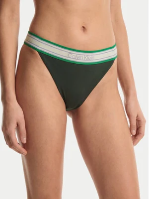 Calvin Klein Swimwear Dół od bikini LV00Q61104 Zielony ciemny
