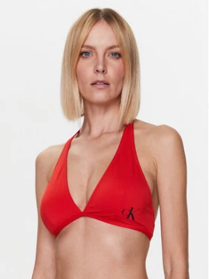 Calvin Klein Swimwear Góra od bikini Halterneck KW0KW01973 Czerwony