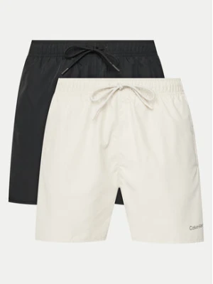 Calvin Klein Swimwear Komplet 2 par szortów kąpielowych KM0KM01165 Kolorowy Regular Fit