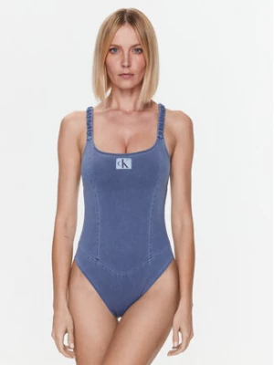 Calvin Klein Swimwear Strój kąpielowy KW0KW02072 Niebieski