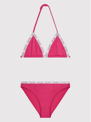 Calvin Klein Swimwear Strój kąpielowy Logo Tape KY0KY00008 Różowy