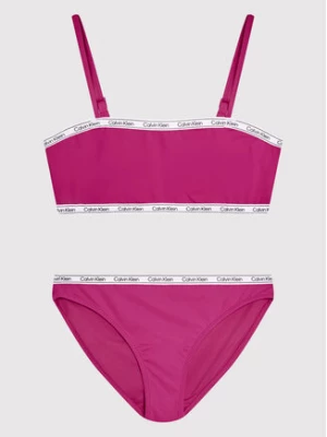 Calvin Klein Swimwear Strój kąpielowy Logo Tape KY0KY00016 Różowy