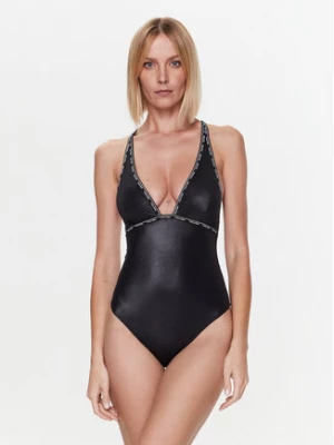 Calvin Klein Swimwear Strój kąpielowy Plunge KW0KW02075 Czarny