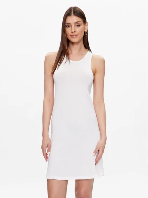 Calvin Klein Swimwear Sukienka plażowa KW0KW02145 Biały Slim Fit