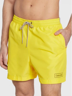 Calvin Klein Swimwear Szorty kąpielowe KM0KM00787 Żółty Regular Fit
