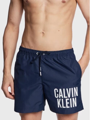 Calvin Klein Swimwear Szorty kąpielowe KM0KM00794 Granatowy Regular Fit