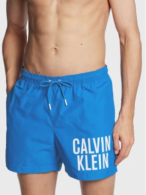 Calvin Klein Swimwear Szorty kąpielowe KM0KM00794 Niebieski Regular Fit