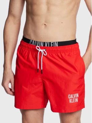 Calvin Klein Swimwear Szorty kąpielowe KM0KM00798 Czerwony Regular Fit