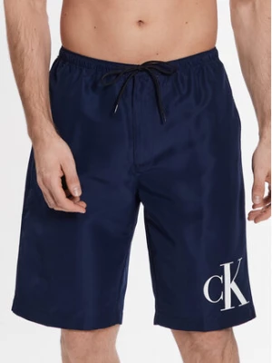 Calvin Klein Swimwear Szorty kąpielowe KM0KM00805 Granatowy Regular Fit