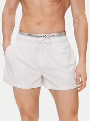 Calvin Klein Swimwear Szorty kąpielowe KM0KM00947 Biały Regular Fit