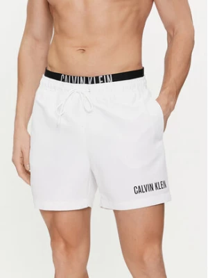 Calvin Klein Swimwear Szorty kąpielowe KM0KM00992 Biały Regular Fit