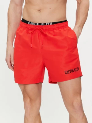 Calvin Klein Swimwear Szorty kąpielowe KM0KM00992 Czerwony Regular Fit