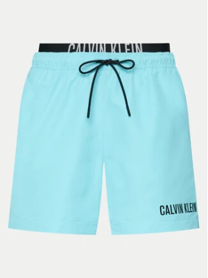 Calvin Klein Swimwear Szorty kąpielowe KM0KM00992 Niebieski Regular Fit