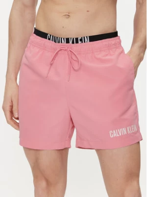 Calvin Klein Swimwear Szorty kąpielowe KM0KM00992 Różowy Regular Fit