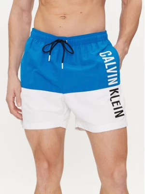 Calvin Klein Swimwear Szorty kąpielowe KM0KM00994 Niebieski Regular Fit
